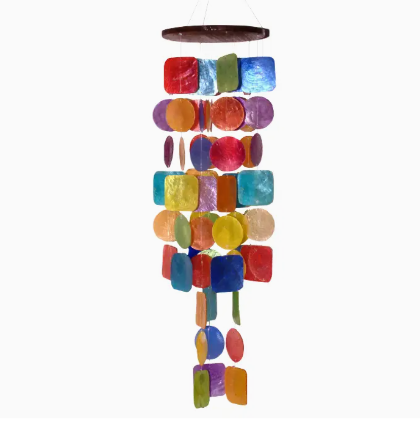 Rainbow Capiz Shell Chime