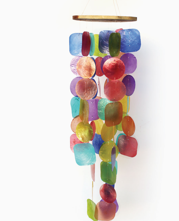 Rainbow Capiz Shell Chime
