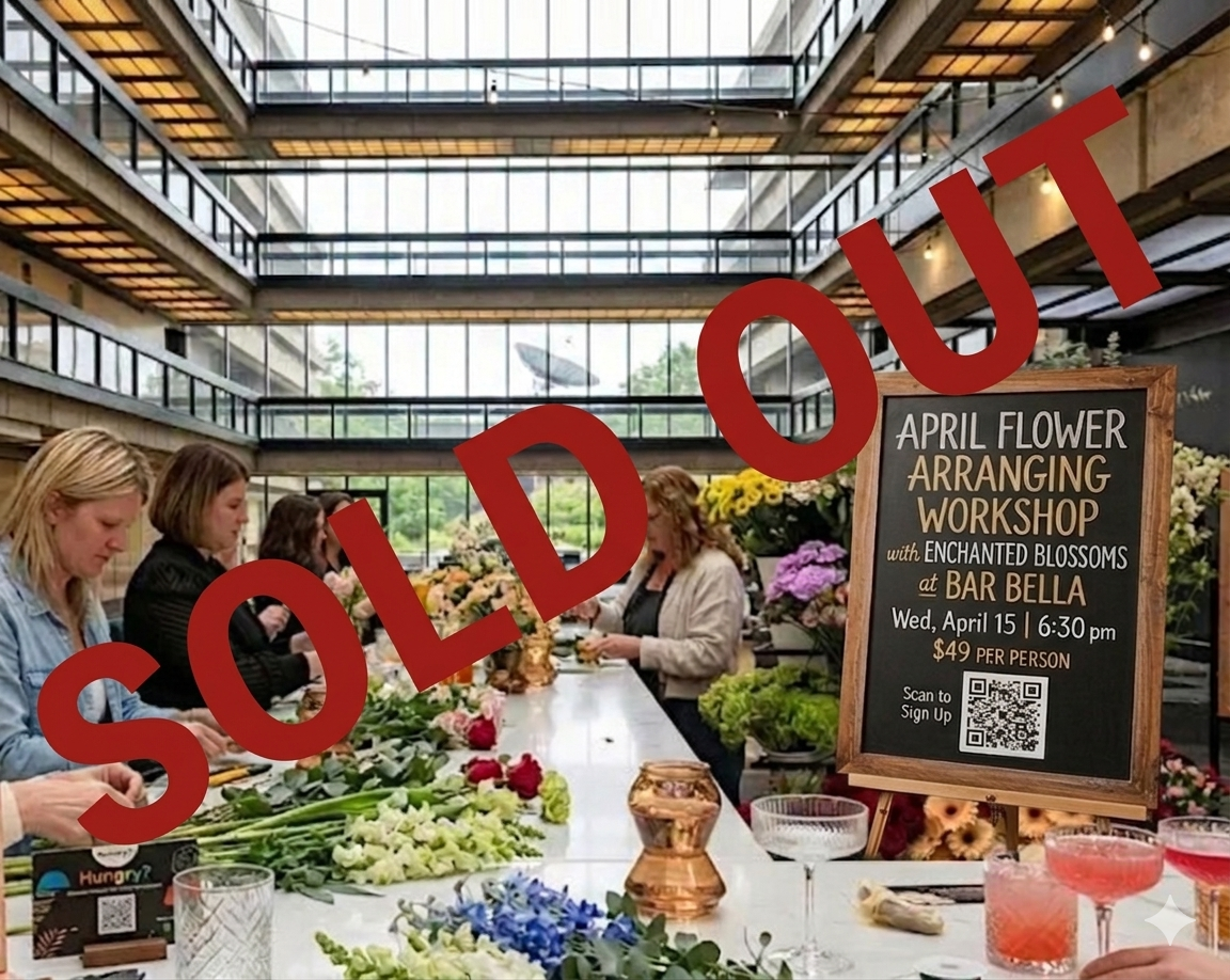 SOLD OUT: April Flower Arranging Workshop with Enchanted Blossoms at Bar Bella