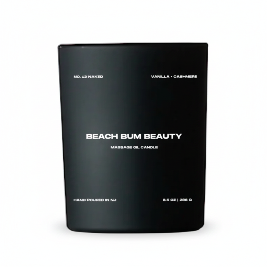Beach Bum Beauty Massage Oil Candle - No. 13 Naked