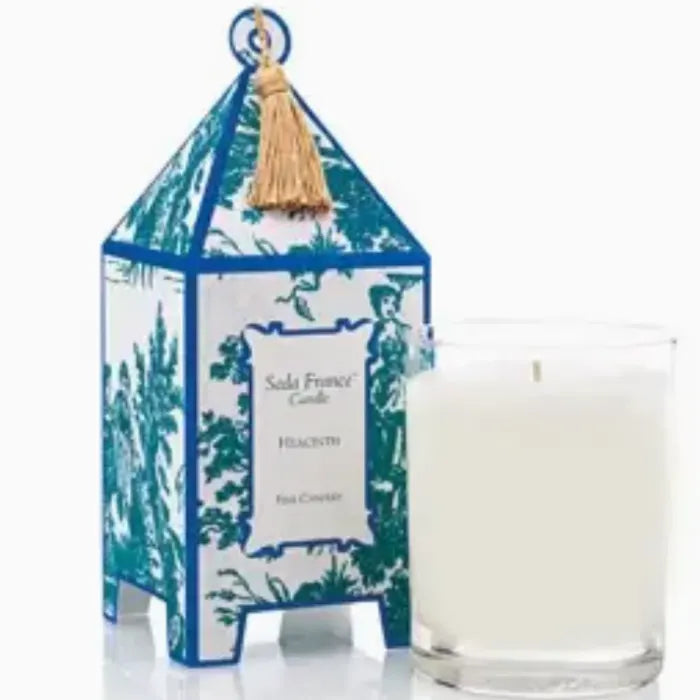 Hyacinth Classic Toile Pagoda Box Candle