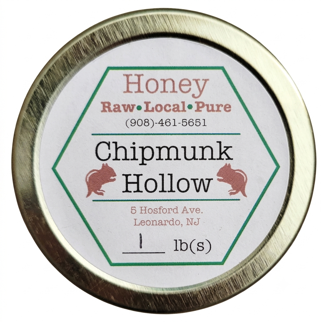 Local Honey - Chipmunk Hollow Raw Honey - 1 lb Jar