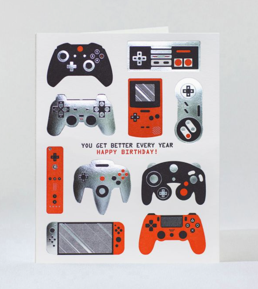 Greeting Card, Birthday, Gamer