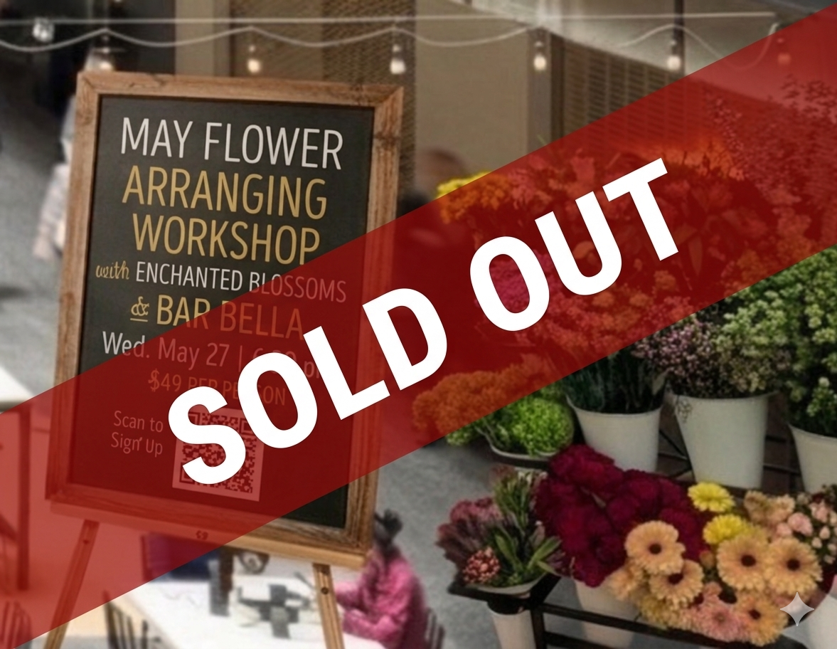 May Flower Arranging Workshop at Bar Bella