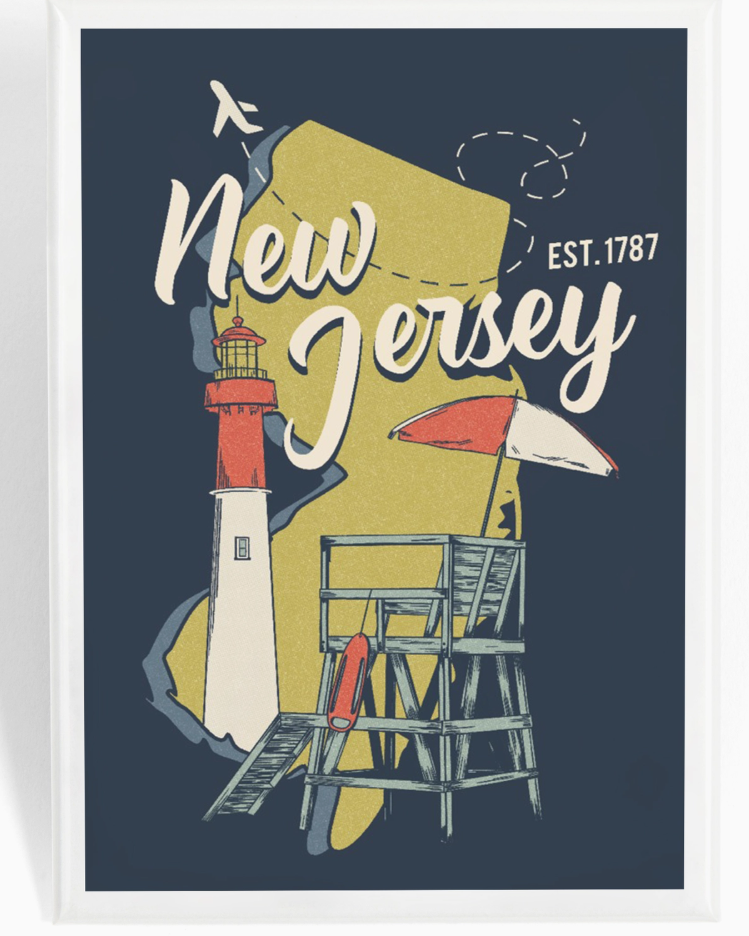 New Jersey Lighthouse  Magnet