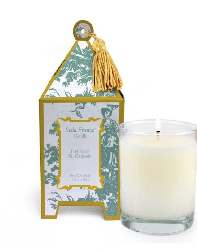 Seda France Fleurs De St. Germain Classic Toile Pagoda Box Candle