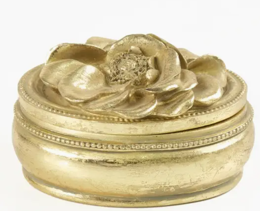 Seda France French Blossom Et Blanc Medium Gold Candle