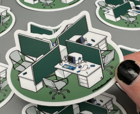 Lumon Macrodata Refinement Cubicles Decal